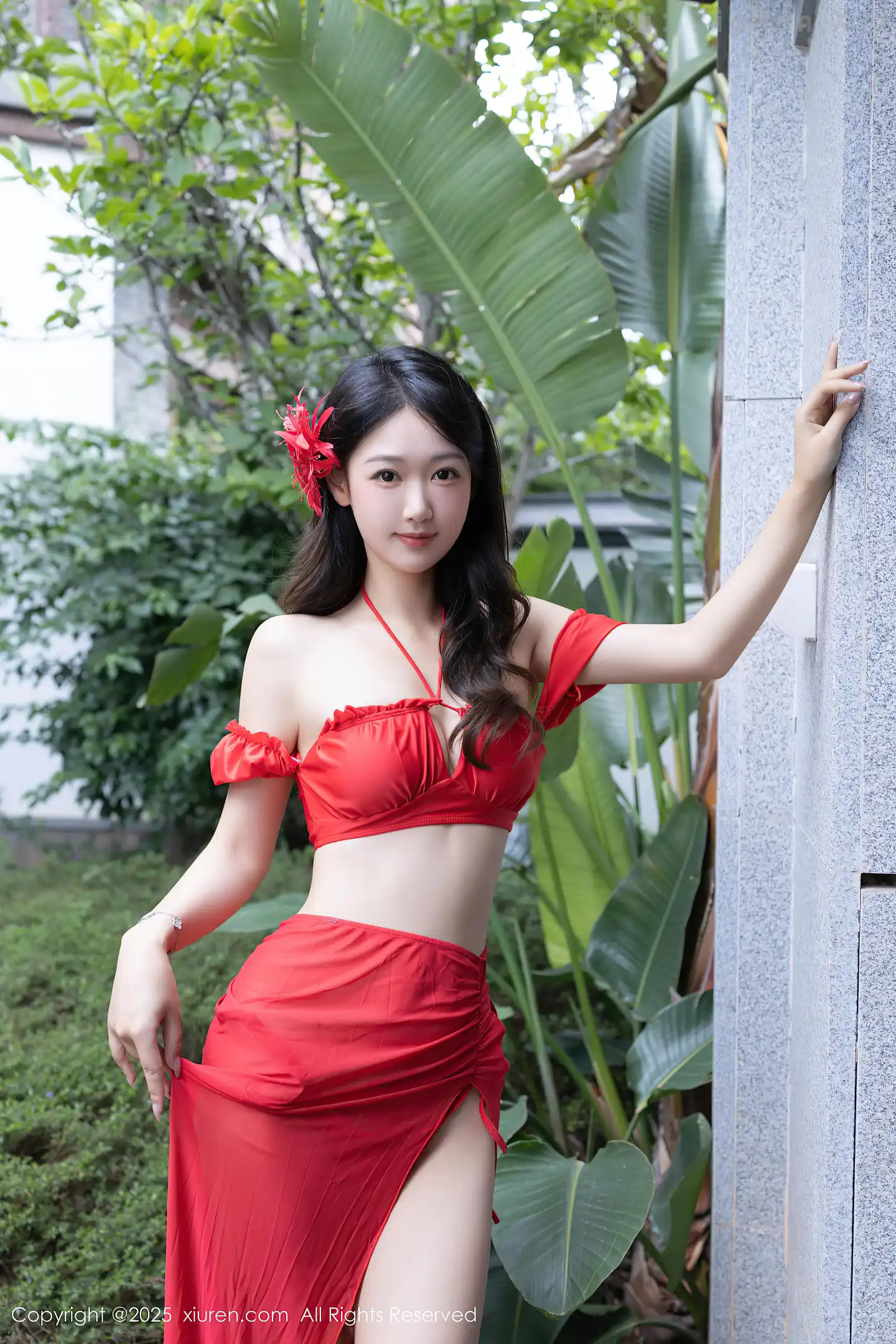 图片[2]-[XiuRen秀人网]VOL.10662 模特唐安琪性感红色短裙露红色泳衣秀曼妙身姿迷人诱惑写真80P-秀人网官方网站